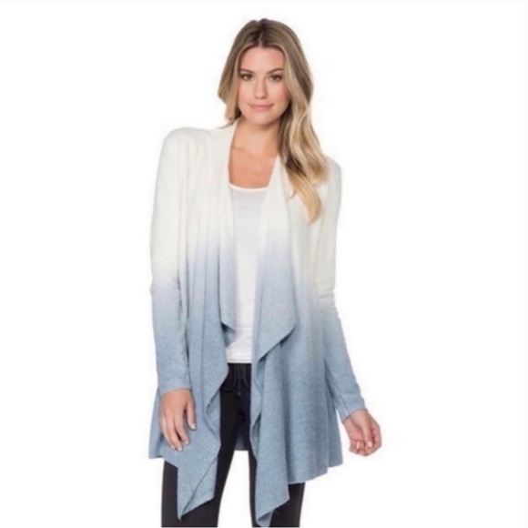 Barefoot Dreams Tops - Barefoot Dreams Cream and Blue Ombre Cardigan Size S/M
